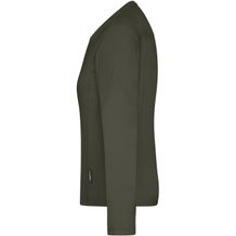 Ladies' Workwear-Longsleeve-T - Strapazierfähiges und pflegeleichtes Langarm Shirt [Gr. 4XL] (braun / grün / oliv) (Art.-Nr. CA109958)