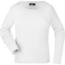 Ladies' Shirt Long-Sleeved Medium - Langarm T-Shirt aus Single Jersey [Gr. 3XL] (white) (Art.-Nr. CA110199)
