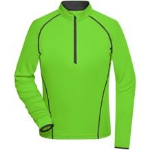 Ladies' Sports Shirt Longsleeve - Langarm Funktionsshirt für Fitness und Sport [Gr. XL] (bright-green/black) (Art.-Nr. CA110254)