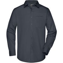 Men's Business Shirt Long-Sleeved - Klassisches Shirt aus strapazierfähigem Mischgewebe [Gr. L] (carbon) (Art.-Nr. CA110562)