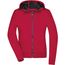 Ladies' Hooded Softshell Jacket - Softshelljacke mit Kapuze im sportlichen Design [Gr. XS] (red/black) (Art.-Nr. CA110736)
