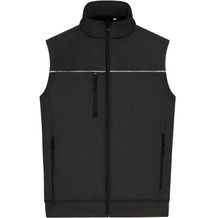 Hybrid Workwear Vest - Robuste Weste mit dezentem Druck im Materialmix [Gr. 5XL] (carbon/black) (Art.-Nr. CA111350)