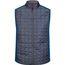 Men's Knitted Hybrid Vest - Weste im stylischen Materialmix [Gr. L] (royal-melange/anthracite-melange) (Art.-Nr. CA111897)
