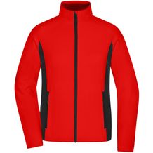Ladies' Stretchfleece Jacket - Bequeme, elastische Stretchfleece Jacke im sportlichen Look für Arbeit, Sport und Lifestyle [Gr. 3XL] (red/black) (Art.-Nr. CA112074)