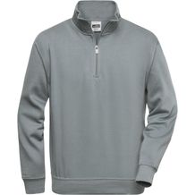 Workwear Half Zip Sweat - Sweatshirt mit Stehkragen und Reißverschluss [Gr. S] (dark-grey) (Art.-Nr. CA112469)