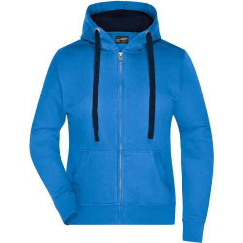 Ladies' Hooded Jacket - Premium Sweatjacke mit Bionic®-Finish [Gr. XXL] (Art.-Nr. CA112990) - Hochwertige Sweatqualität mit angeraute...