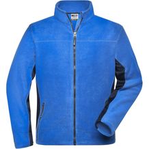 Men's Workwear Fleece Jacket - Strapazierfähige Fleecejacke im Materialmix [Gr. L] (royal/navy) (Art.-Nr. CA113237)