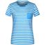 Ladies' T-Shirt Striped - T-Shirt in maritimem Look mit Brusttasche [Gr. M] (atlantic/white) (Art.-Nr. CA113326)