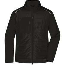 Men's Hybrid Jacket - Softshelljacke im attraktiven Materialmix [Gr. M] (black/black) (Art.-Nr. CA113459)