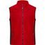 Men's Workwear Fleece Vest - Strapazierfähige Fleeceweste im Materialmix [Gr. 4XL] (red/black) (Art.-Nr. CA113960)