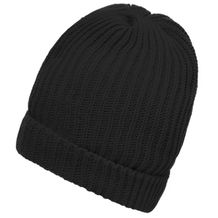 Warm Knitted Cap - Wärmende Strick-Mütze mit Thinsulate Futter (schwarz) (Art.-Nr. CA114319)