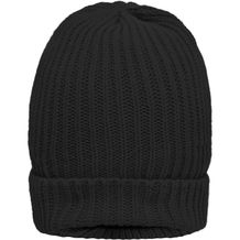 Warm Knitted Cap - Wärmende Strick-Mütze mit Thinsulate Futter (black) (Art.-Nr. CA114319)