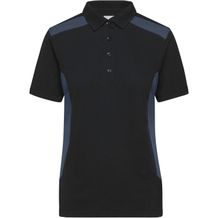 Ladies' Workwear Polo - Strapazierfähiges und pflegeleichtes Polo mit Kontrasteinsätzen [Gr. S] (black/carbon) (Art.-Nr. CA114327)