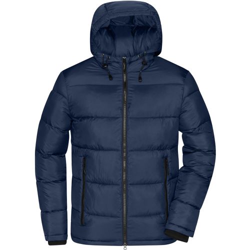 Men's Padded Jacket - Gesteppte Winterjacke aus recyceltem Polyester mit sorona®AURA Wattierung [Gr. L] (Art.-Nr. CA115133) - Rip-Stop-Gewebe, Wasser- und schmutzabwe...