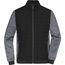 Men's Padded Hybrid Jacket - Wattierte Jacke mit Stehkragen im attraktiven Materialmix [Gr. S] (black/carbon-melange) (Art.-Nr. CA115534)