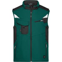 Workwear Softshell Vest - Professionelle Softshellweste mit hochwertiger Ausstattung [Gr. 6XL] (dark-green/black) (Art.-Nr. CA115915)