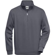 Workwear Half Zip Sweat - Sweatshirt mit Stehkragen und Reißverschluss [Gr. M] (carbon) (Art.-Nr. CA116165)