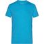 Men's Heather T-Shirt - Modisches T-Shirt mit V-Ausschnitt [Gr. S] (turquoise-melange) (Art.-Nr. CA117106)