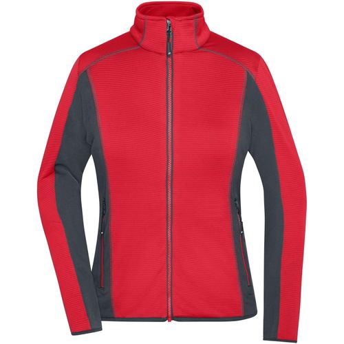 Ladies' Structure Fleece Jacket - Stretchfleecejacke im sportlichen Look [Gr. XXL] (Art.-Nr. CA117470) - Angenehm weiche, bi-elastische, pflegele...