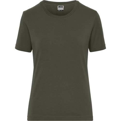 Ladies' BIO Stretch-T Work - T-Shirt aus weichem Elastic-Single-Jersey [Gr. 3XL] (Art.-Nr. CA117537) - Gekämmte, ringgesponnene BIO-Baumwolle,...