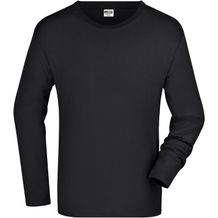 Men's Long-Sleeved Medium - Langarm T-Shirt aus Single Jersey [Gr. 3XL] (black) (Art.-Nr. CA117752)
