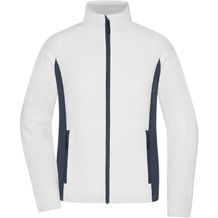 Ladies' Stretchfleece Jacket - Bequeme, elastische Stretchfleece Jacke im sportlichen Look für Arbeit, Sport und Lifestyle [Gr. 3XL] (white/carbon) (Art.-Nr. CA117925)