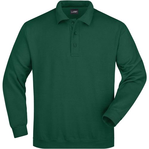 Polo-Sweat Heavy - Klassisches Komfort Polo-Sweatshirt [Gr. S] (Art.-Nr. CA118169) - Hochwertige Sweat-Qualität mit angeraut...