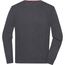 Men's Round-Neck Pullover - Klassischer Baumwoll-Pullover [Gr. M] (anthracite-melange) (Art.-Nr. CA119444)