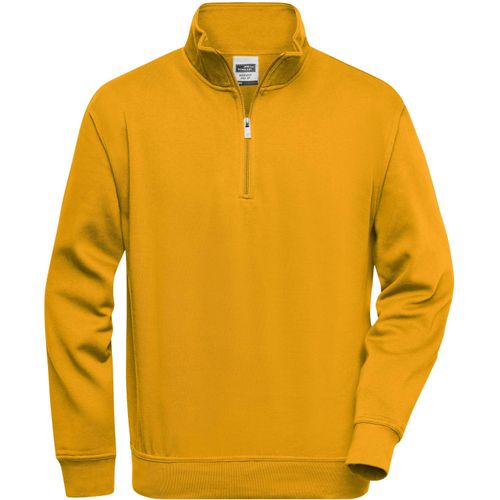Workwear Half Zip Sweat - Sweatshirt mit Stehkragen und Reißverschluss [Gr. 5XL] (Art.-Nr. CA119503) - Strapazierfähige pflegeleichte Baumwoll...