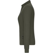 Ladies' Workwear-Longsleeve Polo - Strapazierfähiges und pflegeleichtes Langarm Polo [Gr. L] (braun / grün / oliv) (Art.-Nr. CA120282)