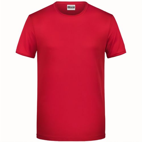 Men's-T - T-Shirt mit trendigem Rollsaum [Gr. 3XL] (Art.-Nr. CA120891) - 100% gekämmte, ringgesponnene BIO-Baumw...