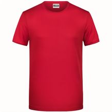 Men's-T - T-Shirt mit trendigem Rollsaum [Gr. 3XL] (Art.-Nr. CA120891)