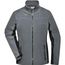 Ladies' Workwear Fleece Jacket - Strapazierfähige Fleecejacke im Materialmix [Gr. XXL] (carbon/black) (Art.-Nr. CA120945)
