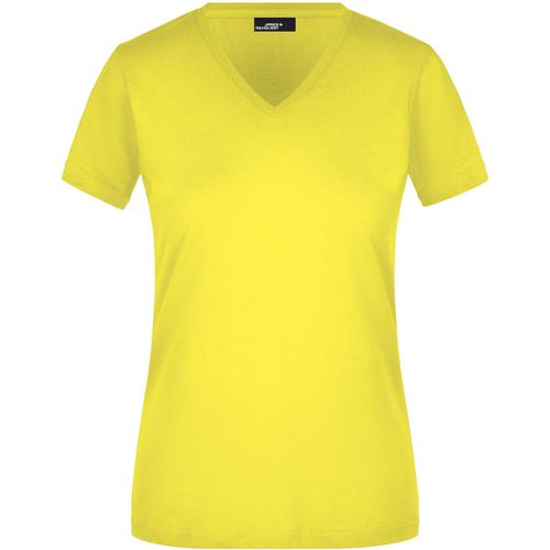 Ladies' Slim Fit V-T - Figurbetontes V-Neck-T-Shirt [Gr. M] (Art.-Nr. CA121626) - Einlaufvorbehandelter Single Jersey
Gek...
