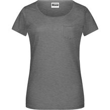 Ladies'-T Pocket - T-Shirt mit modischer Brusttasche [Gr. XXL] (black-heather) (Art.-Nr. CA121655)