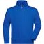 Workwear Half-Zip Sweat - Sweatshirt mit Stehkragen, Reißverschluss und Kontrasteinsätzen [Gr. L] (royal/white) (Art.-Nr. CA121932)