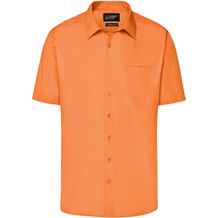 Men's Business Shirt Short-Sleeved - Klassisches Shirt aus strapazierfähigem Mischgewebe [Gr. 5XL] (orange) (Art.-Nr. CA122717)