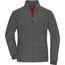 Ladies' Bonded Fleece Jacket - Fleecejacke mit kontrastfarbiger Innenseite [Gr. M] (carbon/red) (Art.-Nr. CA122901)