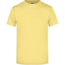 Round-T Heavy (180g/m²) - Komfort-T-Shirt aus strapazierfähigem Single Jersey [Gr. S] (light-yellow) (Art.-Nr. CA122940)