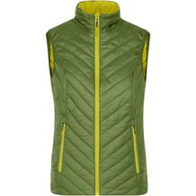 Ladies' Lightweight Vest - Leichte Wendeweste mit sorona®AURA Wattierung (nachwachsender, pflanzlicher Rohstoff) [Gr. M] (jungle-green/acid-yellow) (Art.-Nr. CA122996)
