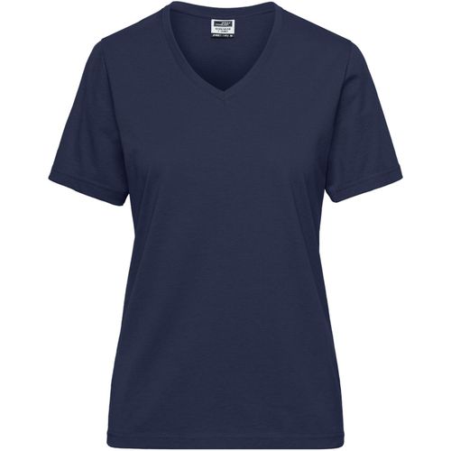 Ladies' BIO Workwear T-Shirt - Strapazierfähiges und pflegeleichtes T-Shirt [Gr. L] (Art.-Nr. CA123098) - Materialmix aus gekämmter, ringgesponne...