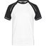 Men's Raglan-T - T-Shirt in sportlicher, zweifarbiger Optik [Gr. L] (white/black) (Art.-Nr. CA123256)