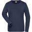 Ladies' BIO Stretch-Longsleeve Work - Langarm Shirt aus weichem Elastic-Single-Jersey [Gr. XS] (navy) (Art.-Nr. CA123552)