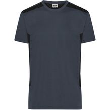 Men's Workwear T-Shirt - Strapazierfähiges und pflegeleichtes T-Shirt mit Kontrasteinsätzen [Gr. S] (carbon/black) (Art.-Nr. CA123788)