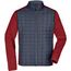 Men's Knitted Hybrid Jacket - Strickfleecejacke im stylischen Materialmix [Gr. XL] (red-melange/anthracite-melange) (Art.-Nr. CA123820)