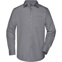 Men's Business Shirt Long-Sleeved - Klassisches Shirt aus strapazierfähigem Mischgewebe [Gr. 3XL] (steel) (Art.-Nr. CA124275)
