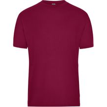 Men's BIO Workwear T-Shirt - Strapazierfähiges und pflegeleichtes T-Shirt [Gr. M] (wine) (Art.-Nr. CA124446)
