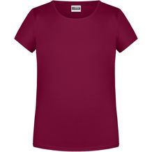 Girls' Basic-T - T-Shirt für Kinder in klassischer Form [Gr. XS] (wine) (Art.-Nr. CA124964)