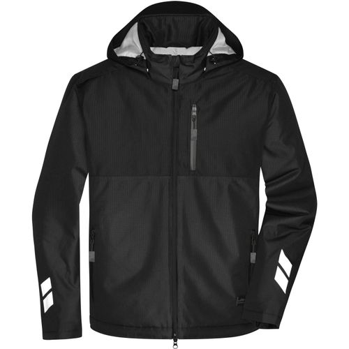 Padded Hardshell Workwear Jacket - Professionelle, wattierte, wind- und wasserdichte, atmungsaktive Arbeitsjacke für extreme Wetterbedingungen [Gr. 6XL] (Art.-Nr. CA124968) - Wärmende sorona®AURA Wattierung
Strapa...