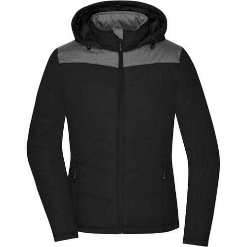 Ladies' Winter Jacket - Sportliche Winterjacke mit Kapuze [Gr. XL] (Art.-Nr. CA126422) - Wattierte Jacke im Materialmix mit...